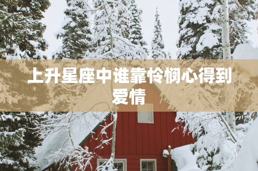 上升星座中谁靠怜悯心得到爱情