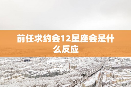 前任求约会12星座会是什么反应