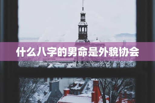 什么八字的男命是外貌协会