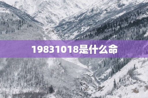 19831018是什么命