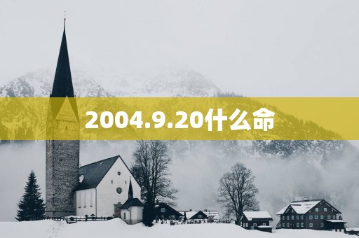 2004.9.20什么命