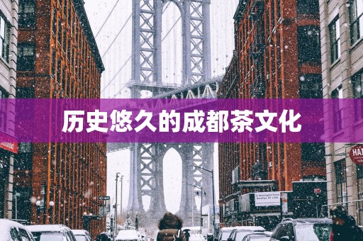 历史悠久的成都茶文化