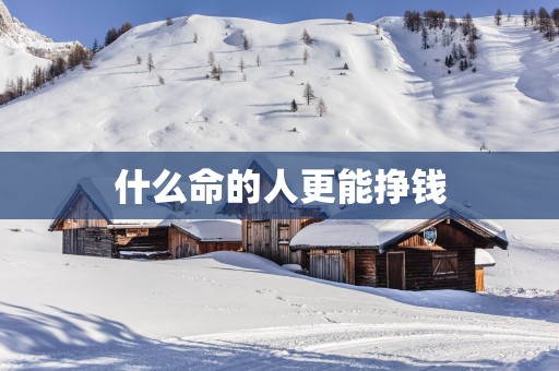 什么命的人更能挣钱