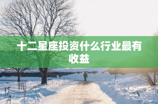 十二星座投资什么行业最有收益