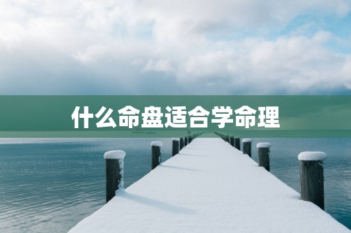 什么命盘适合学命理