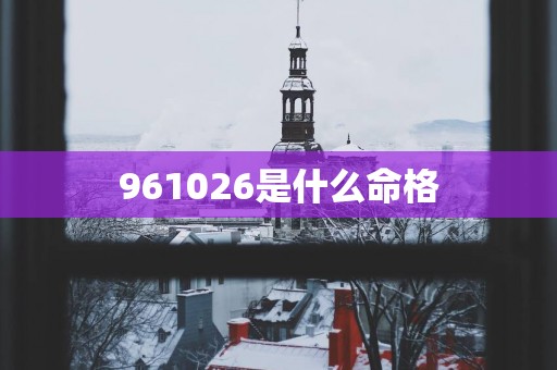 961026是什么命格