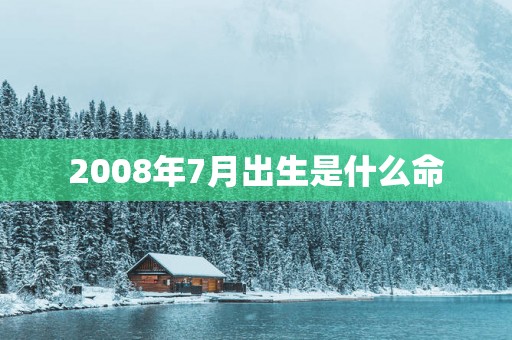 2008年7月出生是什么命