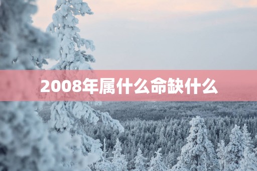 2008年属什么命缺什么