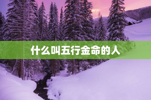 什么叫五行金命的人