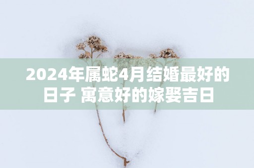 2025年属蛇4月结婚最好的日子 寓意好的嫁娶吉日