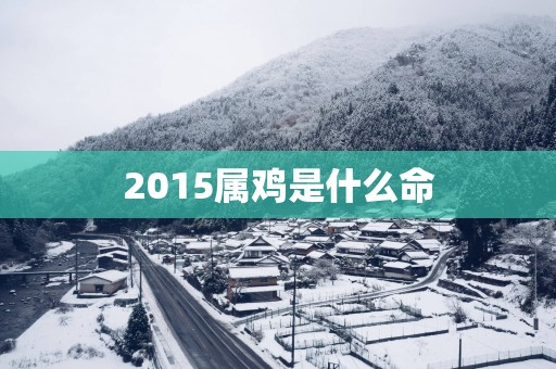 2015属鸡是什么命