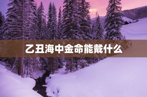 乙丑海中金命能戴什么