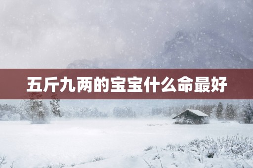 五斤九两的宝宝什么命最好