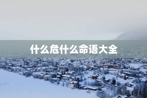 什么危什么命语大全