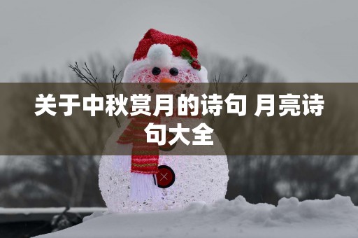 关于中秋赏月的诗句 月亮诗句大全