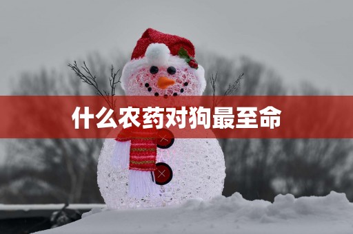 什么农药对狗最至命