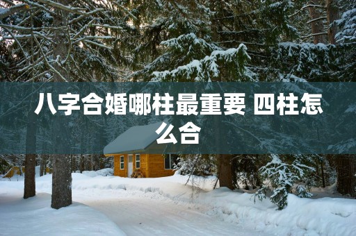 八字合婚哪柱最重要 四柱怎么合