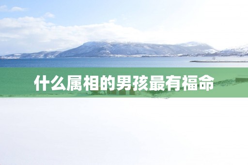 什么属相的男孩最有福命