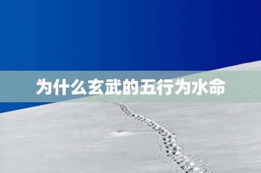 为什么玄武的五行为水命