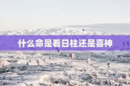 什么命是看日柱还是喜神