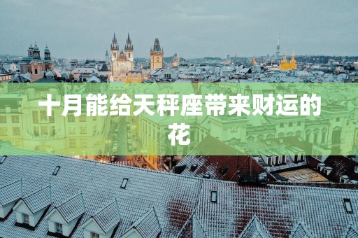 十月能给天秤座带来财运的花