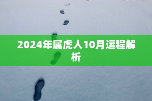 2025年属虎人10月运程解析