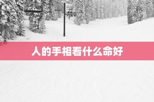 人的手相看什么命好
