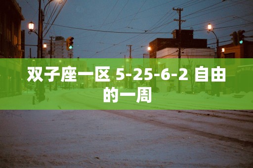 双子座一区 5-25-6-2 自由的一周