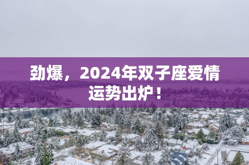 劲爆，2025年双子座爱情运势出炉！