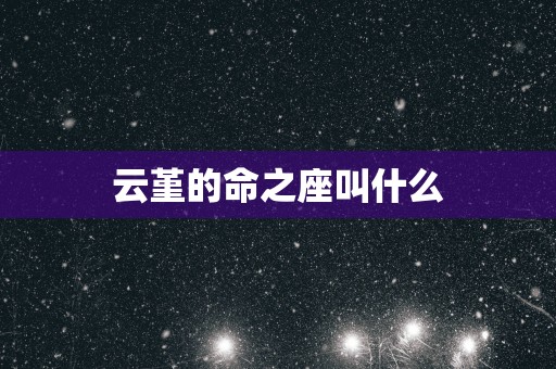 云堇的命之座叫什么
