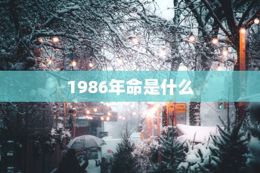 1986年命是什么
