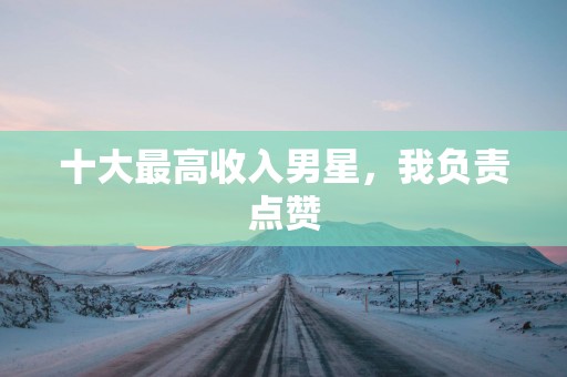 十大最高收入男星，我负责点赞