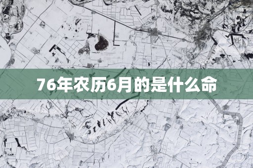 76年农历6月的是什么命