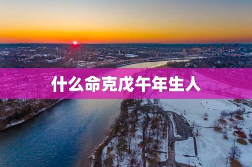 什么命克戊午年生人
