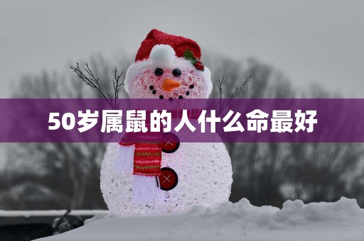 50岁属鼠的人什么命最好