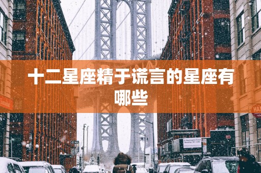 十二星座精于谎言的星座有哪些