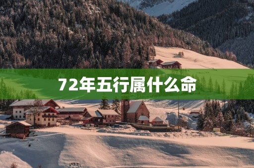 72年五行属什么命