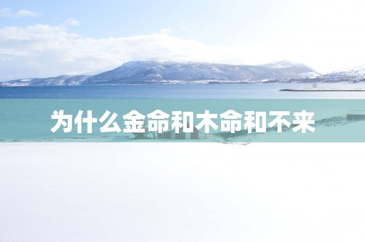 为什么金命和木命和不来