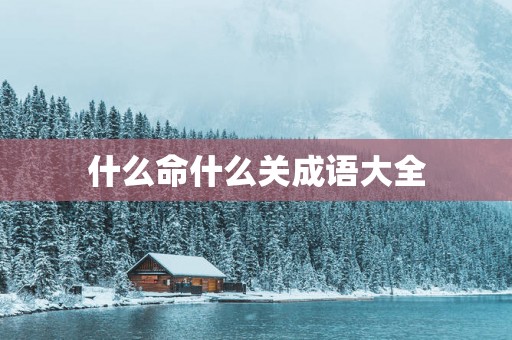 什么命什么关成语大全