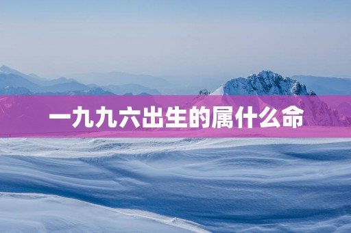 一九九六出生的属什么命