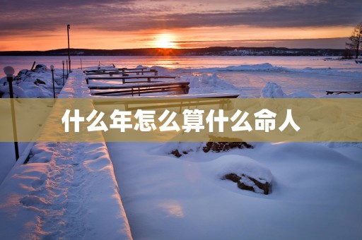 什么年怎么算什么命人