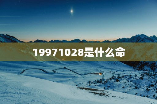 19971028是什么命