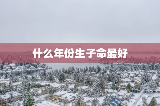 什么年份生子命最好