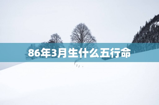 86年3月生什么五行命