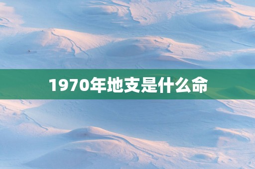 1970年地支是什么命