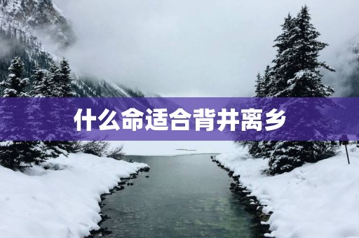 什么命适合背井离乡