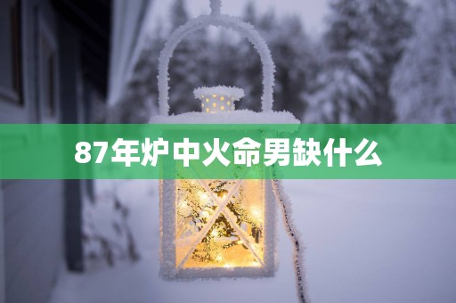 87年炉中火命男缺什么