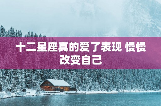 十二星座真的爱了表现 慢慢改变自己