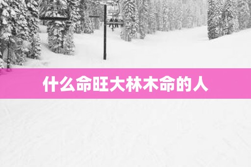 什么命旺大林木命的人