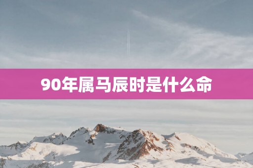 90年属马辰时是什么命